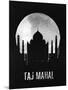 Taj Mahal Landmark Black-null-Mounted Art Print