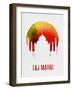 Taj Mahal Landmark Red-null-Framed Art Print