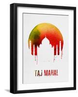 Taj Mahal Landmark Red-null-Framed Art Print