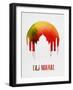 Taj Mahal Landmark Red-null-Framed Art Print