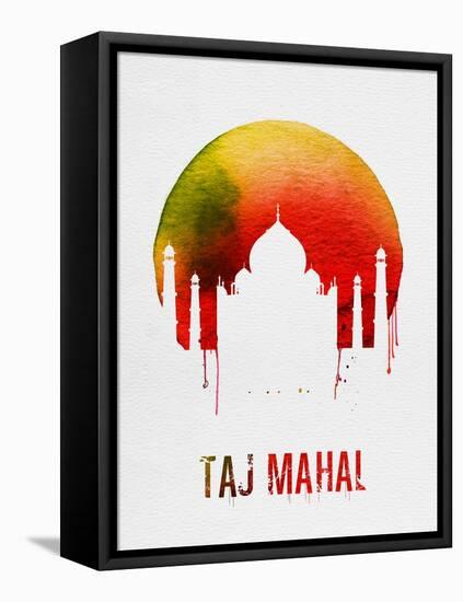Taj Mahal Landmark Red-null-Framed Stretched Canvas