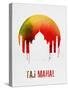 Taj Mahal Landmark Red-null-Stretched Canvas