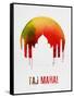 Taj Mahal Landmark Red-null-Framed Stretched Canvas