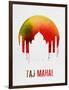 Taj Mahal Landmark Red-null-Framed Art Print