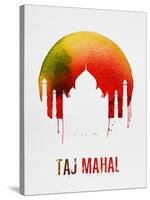 Taj Mahal Landmark Red-null-Stretched Canvas