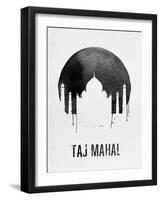 Taj Mahal Landmark White-null-Framed Art Print