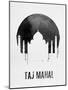Taj Mahal Landmark White-null-Mounted Art Print