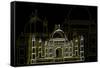 Taj Mahal Night-Cristian Mielu-Framed Stretched Canvas