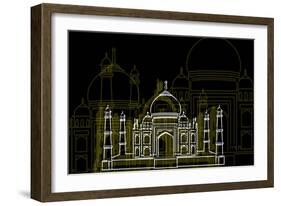 Taj Mahal Night-Cristian Mielu-Framed Art Print