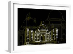 Taj Mahal Night-Cristian Mielu-Framed Art Print