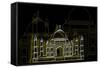 Taj Mahal Night-Cristian Mielu-Framed Stretched Canvas