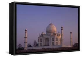 Taj Mahal North Side Viewed across Yamuna River at Sunset, Agra, Uttar Pradesh, India, Asia-Peter Barritt-Framed Stretched Canvas