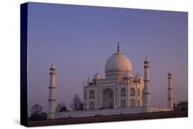 Taj Mahal North Side Viewed across Yamuna River at Sunset, Agra, Uttar Pradesh, India, Asia-Peter Barritt-Stretched Canvas