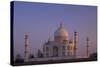 Taj Mahal North Side Viewed across Yamuna River at Sunset, Agra, Uttar Pradesh, India, Asia-Peter Barritt-Stretched Canvas