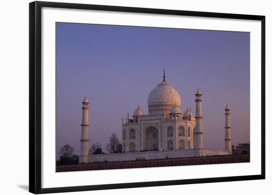Taj Mahal North Side Viewed across Yamuna River at Sunset, Agra, Uttar Pradesh, India, Asia-Peter Barritt-Framed Photographic Print