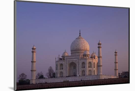 Taj Mahal North Side Viewed across Yamuna River at Sunset, Agra, Uttar Pradesh, India, Asia-Peter Barritt-Mounted Photographic Print