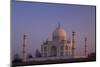 Taj Mahal North Side Viewed across Yamuna River at Sunset, Agra, Uttar Pradesh, India, Asia-Peter Barritt-Mounted Premium Photographic Print
