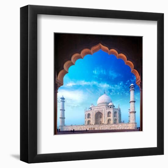 Taj Mahal Palace from Mosque-null-Framed Art Print