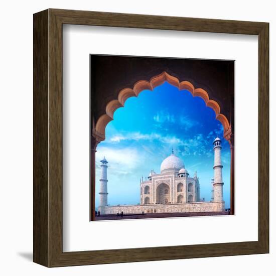 Taj Mahal Palace from Mosque-null-Framed Art Print