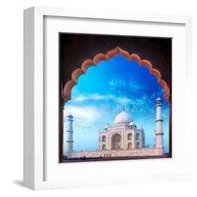 Taj Mahal Palace from Mosque-null-Framed Art Print