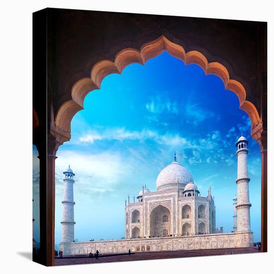 Taj Mahal Palace from Mosque-null-Stretched Canvas