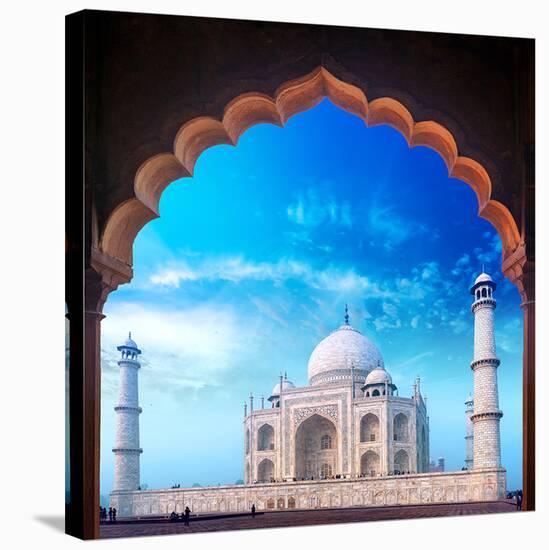 Taj Mahal Palace from Mosque-null-Stretched Canvas