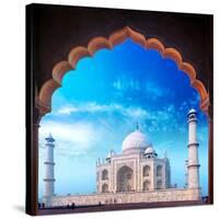Taj Mahal Palace from Mosque-null-Stretched Canvas