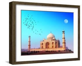 Taj Mahal Palace In India. Indian Temple Tajmahal-SergWSQ-Framed Art Print