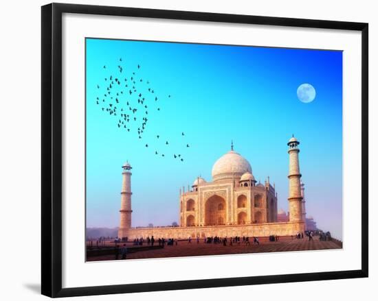 Taj Mahal Palace In India. Indian Temple Tajmahal-SergWSQ-Framed Art Print