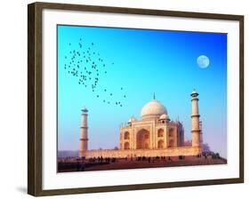 Taj Mahal Palace In India. Indian Temple Tajmahal-SergWSQ-Framed Art Print