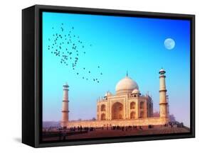 Taj Mahal Palace In India. Indian Temple Tajmahal-SergWSQ-Framed Stretched Canvas