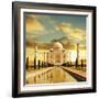 Taj Mahal Palace In India On Sunrise-Andrushko Galyna-Framed Art Print