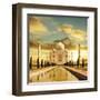 Taj Mahal Palace In India On Sunrise-Andrushko Galyna-Framed Art Print