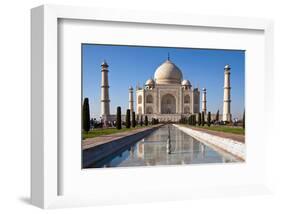 Taj Mahal & Pond in Agra India-null-Framed Art Print