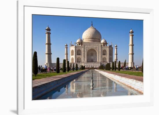 Taj Mahal & Pond in Agra India-null-Framed Art Print