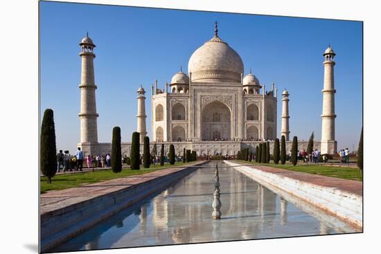 Taj Mahal & Pond in Agra India-null-Mounted Art Print