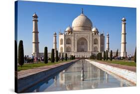 Taj Mahal & Pond in Agra India-null-Stretched Canvas