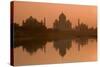 Taj Mahal Reflected in the Yamuna River at Sunset-Doug Pearson-Stretched Canvas