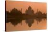 Taj Mahal Reflected in the Yamuna River at Sunset-Doug Pearson-Stretched Canvas