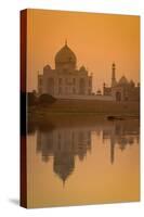 Taj Mahal Reflected in the Yamuna River at Sunset-Doug Pearson-Stretched Canvas