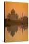 Taj Mahal Reflected in the Yamuna River at Sunset-Doug Pearson-Stretched Canvas