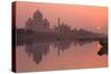 Taj Mahal Reflected in the Yamuna River at Sunset-Doug Pearson-Stretched Canvas