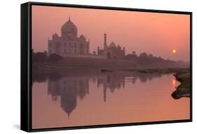 Taj Mahal Reflected in the Yamuna River at Sunset-Doug Pearson-Framed Stretched Canvas