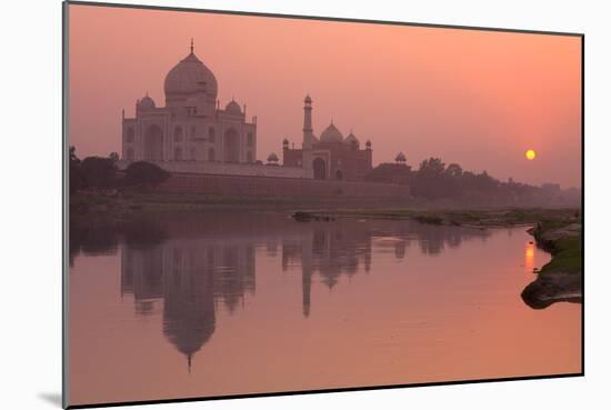 Taj Mahal Reflected in the Yamuna River at Sunset-Doug Pearson-Mounted Photographic Print