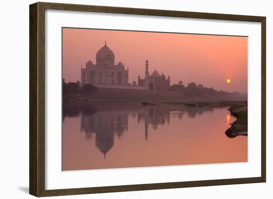 Taj Mahal Reflected in the Yamuna River at Sunset-Doug Pearson-Framed Photographic Print