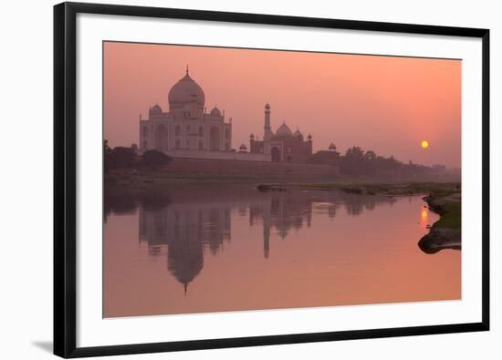 Taj Mahal Reflected in the Yamuna River at Sunset-Doug Pearson-Framed Photographic Print