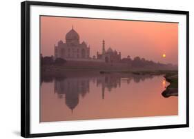 Taj Mahal Reflected in the Yamuna River at Sunset-Doug Pearson-Framed Photographic Print