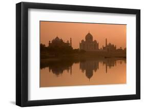 Taj Mahal Reflected in the Yamuna River at Sunset-Doug Pearson-Framed Photographic Print