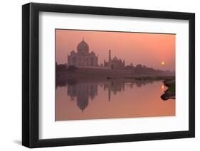 Taj Mahal Reflected in the Yamuna River at Sunset-Doug Pearson-Framed Photographic Print