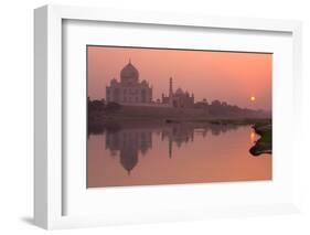 Taj Mahal Reflected in the Yamuna River at Sunset-Doug Pearson-Framed Photographic Print